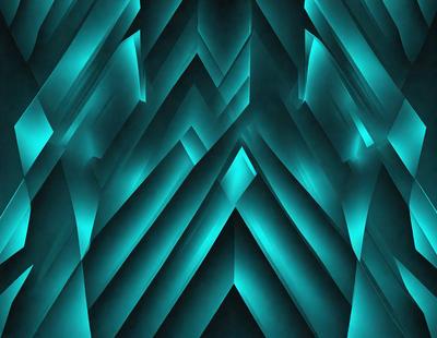 The primary subject of the image is a blue and green patterned wall. The setting is a room with a blue and green patterned wall, which serves as the background. The visual style is a digital art or illustration, creating a unique and vibrant atmosphere. The dominant colors are blue and green, which contribute to the overall mood of the image.