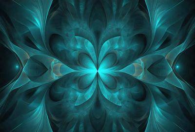The primary subject of the image is a blue and purple spiral pattern, which appears to be a digital art or illustration. The setting is a blue background, and the visual style suggests that it is a digital artwork. The dominant colors in the image are blue and purple, creating a calming and serene atmosphere.