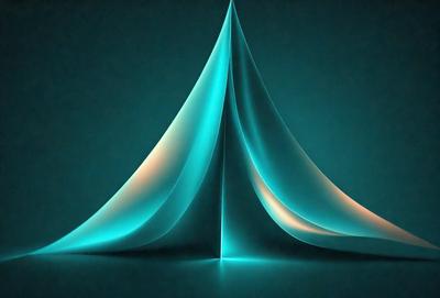 The primary subject of the image is a blue and white geometric shape, which appears to be a three-dimensional structure. The setting is a dark blue background, which contrasts with the bright colors of the geometric shape. The visual style of the image is digital art, as it is a computer-generated design. The dominant colors are blue and white, creating a sense of depth and complexity in the geometric shape.