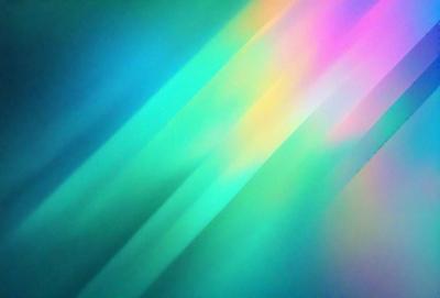 The primary subject of the image is a colorful, rainbow-like pattern. The setting is a blue background, which contrasts with the vibrant colors of the pattern. The visual style appears to be a combination of digital art and illustration, creating a unique and eye-catching design. The dominant colors in the image are blue, green, and pink, giving the overall atmosphere a lively and cheerful vibe.