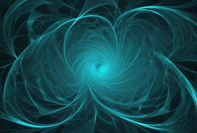 The primary subject of the image is a blue spiral, which appears to be a swirling vortex. The setting is a dark blue background, which contrasts with the bright blue spiral. The visual style is a digital art or illustration, as the spiral is depicted in a detailed and intricate manner. The colors and mood of the image are predominantly blue, creating a sense of depth and mystery.