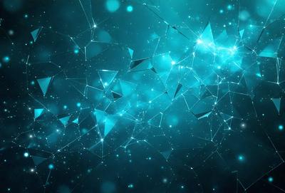 The primary subject of the image is a blue and white pattern, which appears to be a digital art or illustration. The setting is a dark blue background, creating a contrasting effect with the pattern. The visual style suggests that the image is a creative and artistic representation of a space or object. The colors and mood of the image are predominantly dark and moody, with the blue and white pattern adding a touch of brightness and contrast.