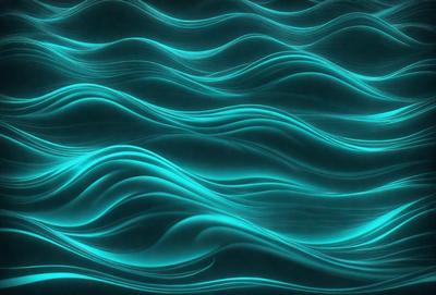 The primary subject of the image is a blue wave pattern, which is the main object, scene, or focus of the image. The setting or background is a blue and green ocean, creating a serene and calming atmosphere. The visual style of the image is a digital art or illustration, as it is a well-crafted and detailed representation of the ocean waves. The dominant colors in the image are blue and green, which contribute to the overall mood of the scene.