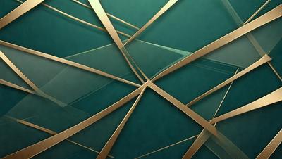 The primary subject of the image is a blue and gold patterned wallpaper. The setting is a room with a blue background, and the visual style is a combination of digital art and illustration. The dominant colors are blue and gold, creating a sense of elegance and sophistication.