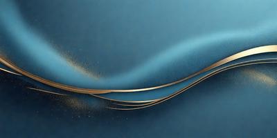 The primary subject of the image is a gold and blue swirl pattern. The setting is a blue background, and the visual style appears to be a digital art or illustration. The dominant colors are gold and blue, creating a sense of movement and energy in the design.