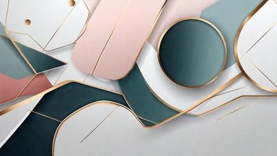 The primary subject of the image is a colorful, abstract artwork featuring a combination of pink, blue, and gold colors. The artwork is displayed on a white background, which further emphasizes the vibrant colors. The visual style of the image is a mix of digital art and illustration, creating a unique and eye-catching design. The overall atmosphere of the artwork is lively and energetic, with the colors and patterns creating a sense of movement and dynamism.
