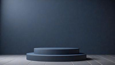 The primary subject of the image is a blue wall with a blue square on it. The setting is a room with a blue wall, and the visual style is a photo. The dominant colors are blue, and the overall atmosphere is calm and serene.