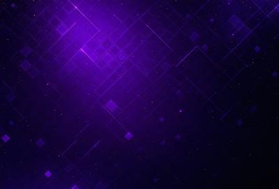 Purple, square-shaped patterns fill the entire image, creating a visually striking and unique background. The primary subject is the intricate pattern, which is the main focus of the image. The setting is a dark, purple-tinted space, which adds to the overall mood of the scene. The visual style is a combination of digital art and illustration, as the patterns are created through a digital medium. The colors and mood are predominantly purple, giving the image a bold and striking appearance.