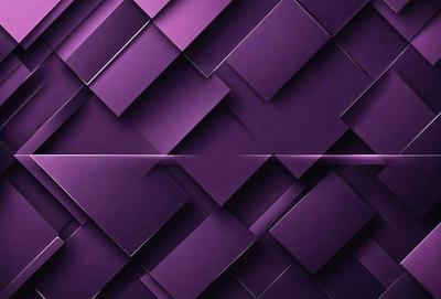 The primary subject of the image is a purple geometric pattern, which is the main object, scene, or focus of the image. The setting or background features a purple wall with a geometric pattern, which adds to the visual style of the image. The visual style of the image is a combination of photo and digital art, as it appears to be a close-up of a purple geometric pattern. The colors and mood of the image are predominantly purple, creating a calm and soothing atmosphere.