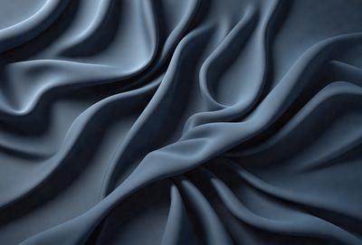 The primary subject of the image is a blue fabric with a wavy pattern. The setting is a blue background, and the visual style appears to be a photo. The dominant colors are blue and gray, creating a calm and soothing atmosphere.