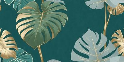The primary subject of the image is a large green leaf, which is the main focus of the scene. The leaf is prominently displayed in the foreground, with a blue background visible behind it. The visual style of the image is a combination of photo and digital art, creating a realistic yet artistic representation of the leaf. The colors and mood of the image are predominantly green and blue, with a sense of calmness and tranquility.