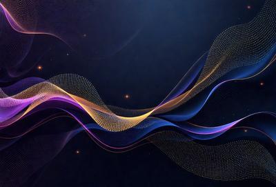 The primary subject of the image is a purple and yellow swirl pattern. The setting is a dark background, which contrasts with the vibrant colors of the swirl pattern. The visual style appears to be a digital art or illustration, as the swirl pattern is intricately detailed and the colors are rich and vivid. The overall atmosphere of the image is dynamic and visually appealing.