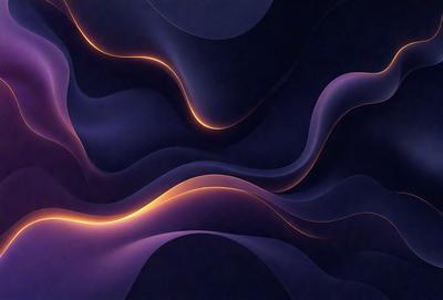 The primary subject of the image is a purple and orange swirl pattern. The setting is a dark background, which contrasts with the vibrant colors of the swirl pattern. The visual style appears to be a digital art or illustration, as the swirl pattern is intricately detailed and the colors are rich and saturated. The overall atmosphere of the image is dynamic and visually striking, with the swirl pattern capturing the viewer's attention.