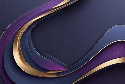 The primary subject of the image is a purple and gold swirl pattern. The setting is a dark blue background, which contrasts with the vibrant colors of the swirl pattern. The visual style is a combination of digital art and illustration, creating a unique and eye-catching design. The dominant colors are purple and gold, giving the image a luxurious and elegant appearance.