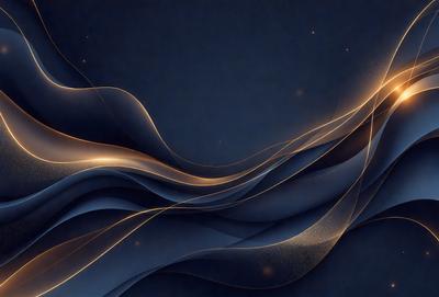 The primary subject of the image is a blue background with a flowing, swirling pattern. The setting appears to be a dark, starry night, with the pattern resembling a flowing river. The visual style is a digital art or illustration, creating a sense of movement and depth. The colors and mood are predominantly dark and moody, with the blue background and the swirling pattern providing a sense of calmness and tranquility.