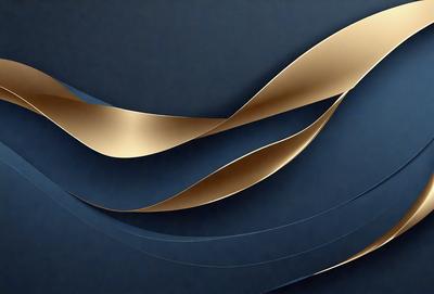 The primary subject of the image is a gold and blue patterned design. The setting is a dark blue background, which contrasts with the gold and blue colors of the design. The visual style appears to be a combination of digital art and illustration, creating a unique and eye-catching pattern. The colors and mood of the image are predominantly dark and moody, with the gold and blue colors adding a touch of elegance and sophistication to the overall atmosphere.