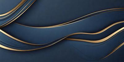 The primary subject of the image is a blue background with a gold design. The setting is a wall, and the visual style is a combination of digital art and illustration. The dominant colors are blue and gold, creating a calm and sophisticated atmosphere.
