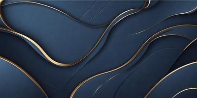The primary subject of the image is a blue wall with a gold design on it. The setting is a room with a blue background, and the visual style appears to be a combination of digital art and illustration. The dominant colors are blue and gold, creating a calm and sophisticated atmosphere.