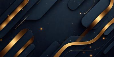The primary subject of the image is a blue and gold background with a pattern of gold stripes. The setting is a dark blue background, which contrasts with the gold stripes. The visual style is a digital art or illustration, creating a unique and eye-catching design. The colors and mood of the image are predominantly dark and moody, with the gold stripes adding a touch of brightness and contrast.