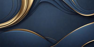 The primary subject of the image is a blue background with a gold design. The setting is a wall, and the visual style is a combination of digital art and illustration. The dominant colors are blue and gold, creating a calm and sophisticated atmosphere.
