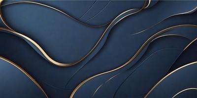 The primary subject of the image is a blue wall with a gold design on it. The setting is a room with a blue background, and the visual style appears to be a combination of digital art and illustration. The dominant colors are blue and gold, creating a calm and sophisticated atmosphere.