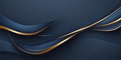 The primary subject of the image is a blue and gold swirl pattern. The setting is a dark blue background, which contrasts with the gold and blue swirls. The visual style is a digital art or illustration, creating a dynamic and eye-catching design. The colors and mood of the image are predominantly blue and gold, giving it a sophisticated and elegant appearance.