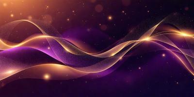 The primary subject of the image is a purple and gold swirl pattern, which appears to be a digital art or illustration. The setting is a dark background, which contrasts with the vibrant colors of the swirl pattern. The visual style suggests a creative and artistic approach to the image. The dominant colors are purple and gold, giving the image a sense of luxury and sophistication.