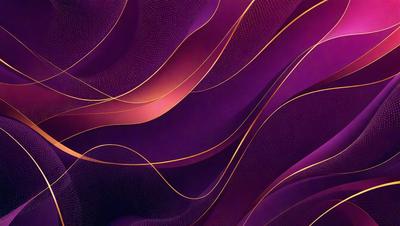 The primary subject of the image is a purple and gold swirl pattern. The setting is a purple background, and the visual style appears to be a digital art or illustration. The dominant colors are purple and gold, creating a vibrant and lively atmosphere.