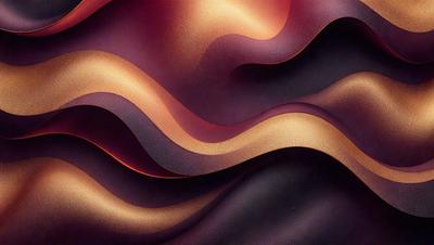 The primary subject of the image is a large, colorful, and intricate pattern. The setting is a black and gold background, which contrasts with the vibrant colors of the pattern. The visual style appears to be a combination of digital art and illustration, creating a unique and eye-catching design. The dominant colors in the image are black, gold, and various shades of red, which contribute to a bold and striking appearance.