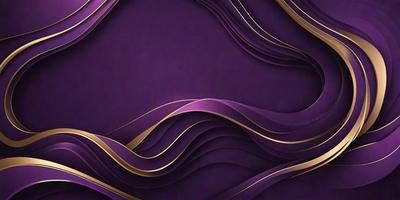 The primary subject of the image is a purple background with gold swirls. The setting is a purple wall with gold swirls, creating a visually striking and unique design. The visual style is a combination of digital art and illustration, with the gold swirls adding a touch of texture and pattern to the purple background. The colors and mood of the image are predominantly purple and gold, giving it a luxurious and elegant appearance.