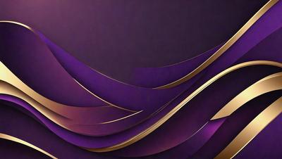 The primary subject of the image is a purple and gold patterned background. The setting is a dark purple background, which contrasts with the gold and purple patterns. The visual style is a combination of digital art and illustration, creating a unique and eye-catching design. The colors and mood of the image are predominantly purple and gold, giving it a luxurious and elegant appearance.