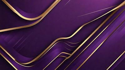 The primary subject of the image is a purple background with gold stripes. The setting is a wall, and the visual style is a digital art or illustration. The dominant colors are purple and gold, creating a bold and striking atmosphere.