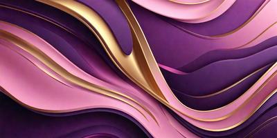 The primary subject of the image is a purple and gold artistic design, which appears to be a digital art or illustration. The setting is a pink and purple background, creating a visually appealing contrast with the gold and purple design. The visual style suggests that the image is a creative and artistic representation, possibly used as a pattern or texture in a design project. The colors and mood of the image are vibrant and lively, with the gold and purple hues evoking a sense of