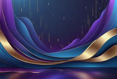 The primary subject of the image is a large, colorful wave. The wave is depicted in a purple and blue hue, giving it a vibrant and dynamic appearance. The setting is a nighttime sky, which adds a sense of depth and atmosphere to the scene. The visual style of the image is a combination of digital art and illustration, creating a unique and eye-catching representation of the wave. The colors and mood of the image are energetic and lively, capturing the essence of the