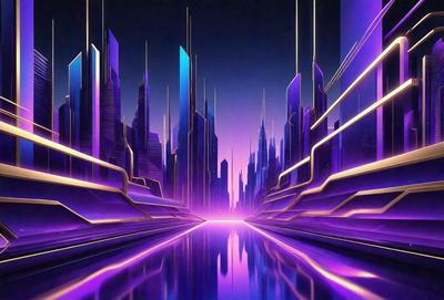 The primary subject of the image is a futuristic cityscape with purple buildings and a purple sky. The setting is a futuristic city with a purple sky and purple buildings. The visual style is digital art, as it is a purple cityscape with a purple sky and purple buildings. The colors and mood of the image are predominantly purple, creating a unique and futuristic atmosphere.
