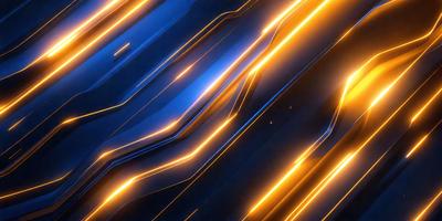 The primary subject of the image is a blue and yellow patterned background. The setting is a dark room, and the visual style appears to be a digital art or illustration. The dominant colors are blue and yellow, creating a vibrant and lively atmosphere.