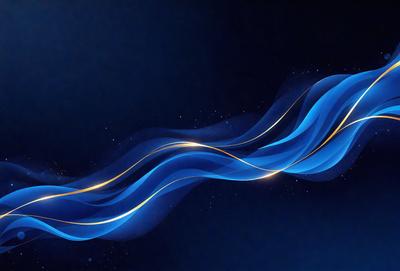 The primary subject of the image is a blue and yellow swirl, which appears to be a digital art or illustration. The setting is a dark background, which adds to the overall mood of the image. The visual style suggests that the swirl is the main focus of the image, and the colors evoke a sense of movement and energy.