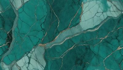 The primary subject of the image is a close-up of a blue and green marble wall. The setting is a room with a blue and green marble wall, which serves as the background. The visual style is a close-up of the marble wall, showcasing its intricate patterns and textures. The dominant colors are blue and green, creating a serene and calming atmosphere.