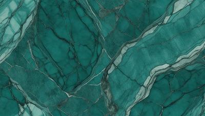 The primary subject of the image is a close-up of a blue and green marble wall. The setting is a room with a marble wall, and the visual style is a photo. The dominant colors in the image are blue and green, creating a serene and calming atmosphere.