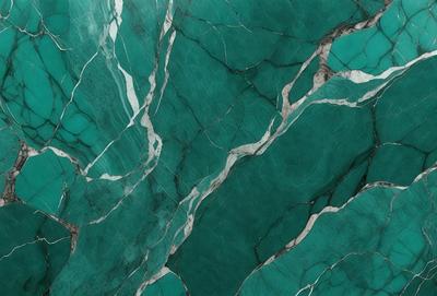 The primary subject of the image is a close-up of a marble-like surface with a blue and white color scheme. The setting is a wall, and the visual style appears to be a photo. The dominant colors are blue and white, creating a calm and serene atmosphere.