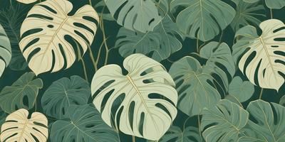 The image features a large green leaf with a yellow center, surrounded by other green leaves. The leaf is the primary subject of the image, and it is set against a green background. The visual style of the image is a combination of photo and digital art, creating a realistic yet artistic representation of the leaf. The dominant colors in the image are green and yellow, giving it a lively and vibrant atmosphere.