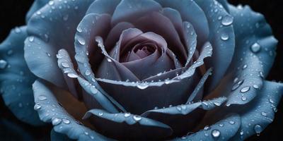 The primary subject of the image is a large, purple flower with a blue hue. The setting is a close-up of the flower, showcasing its details. The visual style is a photo, capturing the beauty of the flower in its natural environment. The colors and mood of the image are predominantly purple and blue, creating a serene and calming atmosphere.