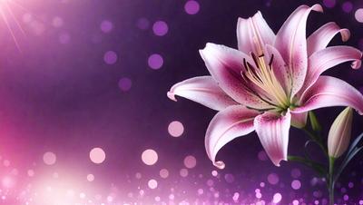 The primary subject of the image is a large, purple flower with white petals. The flower is the main focus of the image, and it is set against a purple background. The visual style of the image is a close-up of the flower, which is a photo. The dominant colors in the image are purple and white, creating a calm and serene atmosphere.