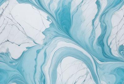 The primary subject of the image is a blue and white marbled pattern, which is the main focus of the image. The setting is a white and blue marbled surface, which serves as the backdrop for the pattern. The visual style of the image is a combination of photo and digital art, creating a unique and artistic representation of the marbled pattern. The dominant colors in the image are blue and white, giving it a calming and serene atmosphere.