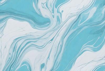 The primary subject of the image is a blue and white swirling pattern, which appears to be a painting or a digital artwork. The setting is a blue background, which complements the swirling pattern. The visual style is a combination of painting and digital art, creating a unique and eye-catching design. The colors and mood of the image are predominantly blue and white, giving it a calming and serene atmosphere.