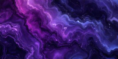 The primary subject of the image is a purple and blue space background with a purple and blue starry sky. The setting is a space environment, and the visual style is a digital art or illustration. The dominant colors are purple and blue, creating a calm and serene atmosphere.
