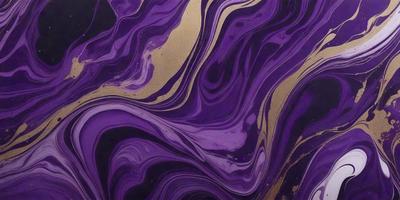 The primary subject of the image is a purple and gold swirl pattern, which is the main focus of the image. The setting is a black background, which contrasts with the vibrant colors of the swirl pattern. The visual style is a combination of digital art and illustration, creating a unique and eye-catching design. The dominant colors are purple and gold, giving the image a rich and luxurious appearance.