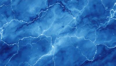The primary subject of the image is a blue background with lightning bolts painted on it. The setting appears to be a painting or digital artwork, as the lightning bolts are not real and are part of the artistic composition. The visual style is a mix of digital art and painting, creating a unique and eye-catching design. The colors and mood of the image are predominantly blue, with the lightning bolts adding a sense of energy and excitement to the overall atmosphere.