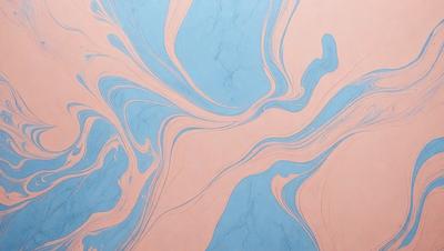 The primary subject of the image is a blue and pink swirl pattern, which is the main focus of the image. The setting is a pink background, and the visual style appears to be a digital art or illustration. The dominant colors in the image are blue and pink, creating a vibrant and lively atmosphere.