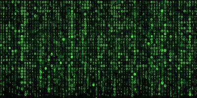 The primary subject of the image is a close-up of a green digital pattern, which appears to be a computer code or a digital artwork. The setting is a dark background, which contrasts with the bright green color of the pattern. The visual style is a mix of digital art and computer code, creating a unique and intriguing visual effect. The colors and mood of the image are predominantly green, with a slightly mysterious and futuristic atmosphere.